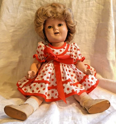 Ideal 1930s 16-inch Composition Shirley Temple Doll Original Chemise - Image 1 of 4
