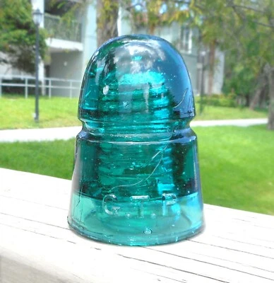 Nice Aqua CD 145 B GTP Beehive Style Glass Insulator (H) - Image 1 of 3