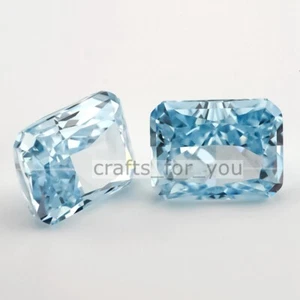9A Light Blue CZ Cubic Zirconia Stone Cut Artificial Gem For Jewel/Ring/Pendant - Picture 1 of 6