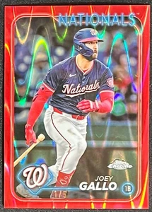 2024 TOPPS CHROME JOEY GALLO RED LAVA REFRACTOR #1/5 NATIONALS - Picture 1 of 2