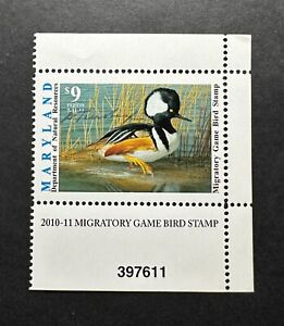 WTDstamps - 2010 MARYLAND - State Duck Stamp - LotP - MNH **ARTIST SIGNED**
