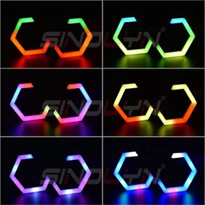 LED RGB Hex Angel Eyes Rings Bluetooth APP Control Dynamic Revolving 70mm - Picture 1 of 10
