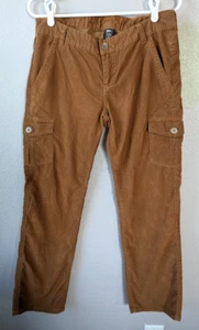 REI Women’s Corduroy Cargo Pants Brown Size 6P 6 Petite Mid-Rise Straight - Picture 1 of 5