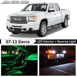 16 x Bulbs Green Interior Tag Reverse LED Lights Kits Fits GMC Sierra 2007-2013 - Picture 1 of 12