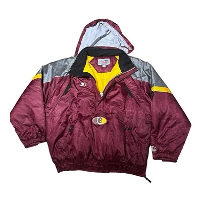 90s Pro Line Starter Jacket Washington commanders Red Hood NFL coat mens XXL - Image 1 of 4