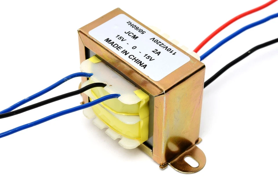110/220VAC to 30VAC 2000mA 2A Center Tap Power Transformer 15V-0-15V 30VAC 15Vx2 - Image 1 of 1