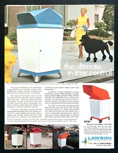 Caniche 1969 con corte de león foto Lawson Litter Street Receptacles anuncio promocional impreso - Imagen 1 de 1