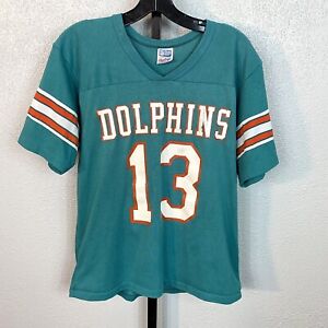 VTG 80's Miami Dolphins #13 Dan Marino Jersey by Rawlings Men's S USA Distressed