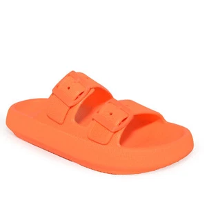 Wild Diva Women's Double Strap Buckle Waterproof Open Toe Pillow Cloud Slide - Picture 1 of 25
