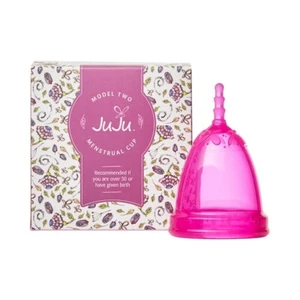 JuJu Silicone Reusable Menstrual Cup - Model 2 - Pink - Picture 1 of 3
