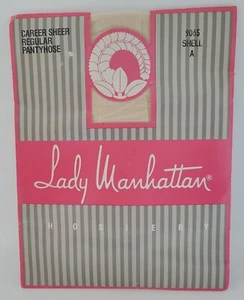 Lady Manhattan Career Sheer Regular Pantyhose 9065 Shell Size A NEW - Picture 1 of 6