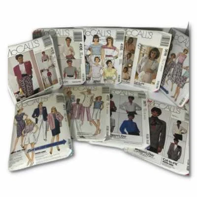 Vtg Mixed Lot of 10 Sew Patterns cut uncut Miss  Ladies Dress SwimSuit - Image 1 of 4