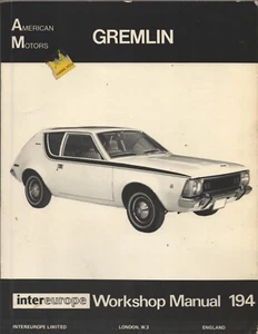American Motors - AMC - Gremlin Intereurope Workshop Manual - 194 - 1971 - Picture 1 of 2