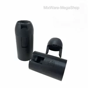 2 - Montura de oxígeno aislante, abrigo liso, E 14, negro - Imagen 1 de 6