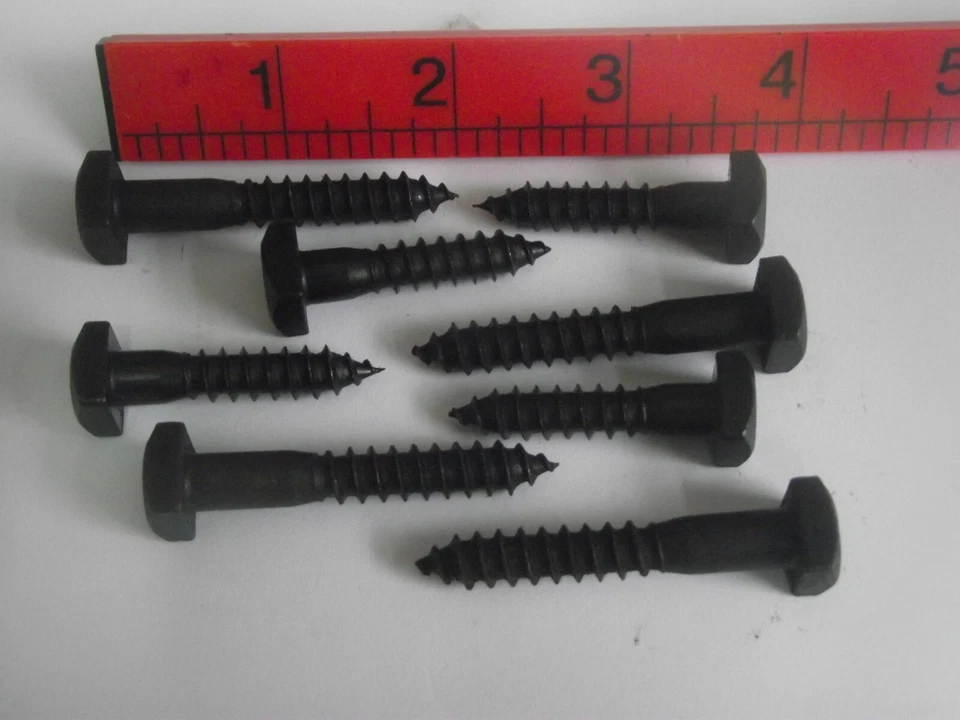 5/16" x 1"- 1 1/2" - 2" - 3 SQUARE DRIVE COACH SCREWS - BLACK OXIDE -SQUARE HEAD