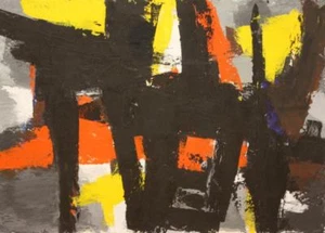 LOUISE L. WOODROOFE Original Painting, “Abstract" - Picture 1 of 2