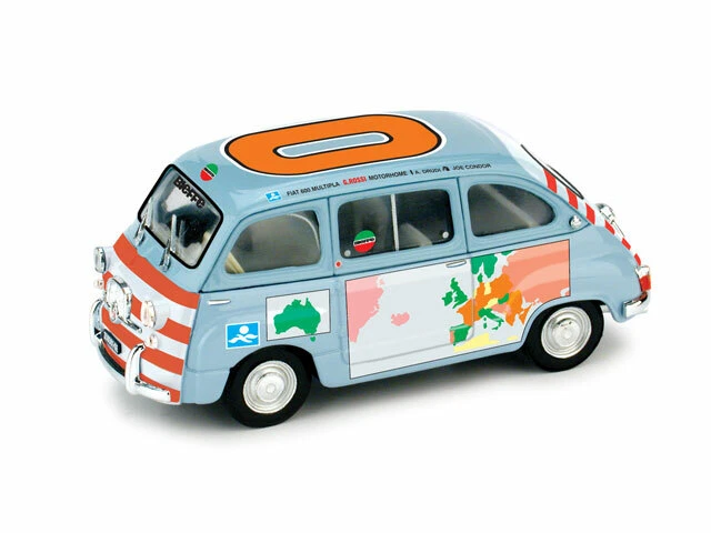 Fiat 600D Multipla (1960) Graziano Rossi Motorhome 1:43 2006 BRUMM - Immagine 1 di 1