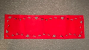 Jingle and Joy Table Runner Red Rectangular Christmas 35 x 121 cm - Picture 1 of 8