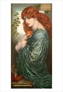Rossetti - Proserpine 1874 fine art giclee print poster wall art WITH BORDER