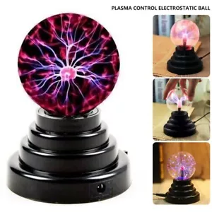 glitter Luce notturna a LED Atmosfera Lampada a sfera al plasma Vetro touch - Foto 1 di 12