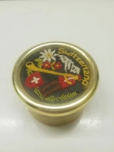 Vintage Holiday in Switzerland Jewelery Box Pill Box For Repair - Picture 1 of 4