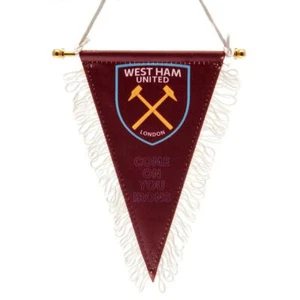 Mini banderín triangular West Ham United FC - mercancía oficial nueva - Imagen 1 de 3