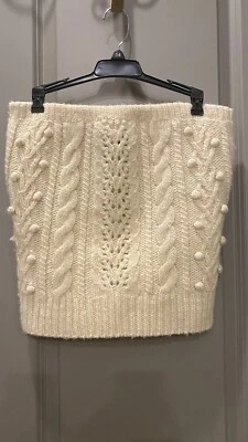 100% Wool Rugby Ralph Lauren Ivory Tube Top, M - Image 1 of 4