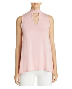 Alison Andrews Womens Blouse Sleeveless Mock Neck Swing Tank. Pink Size S - Picture 1 of 4