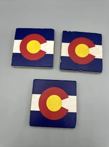 Studio Vertu Handgefertigte Untersetzer - Colorado Flagge - 4" Quadrat - Bild 1 von 4