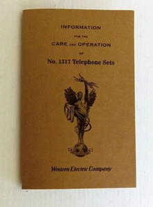 Western Electric Telephone Manual 317 wood wall Phone Care & Operation - Picture 1 of 5