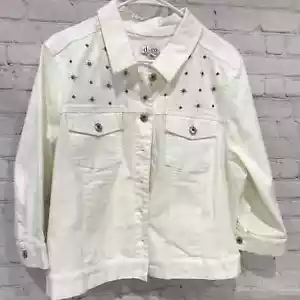 Denim & Co Stretch Twill Denim Jacket - Picture 1 of 5