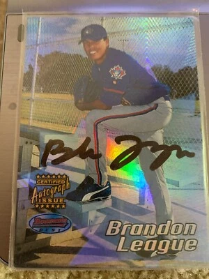 2002 Bowman's Best Blue Brandon League Auto #165 - Image 1 of 3
