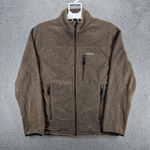 Solaris Sweater Men's Small Brown Fleece Mock Neck Zip Pockets Full Zip EUC Sz S - Picture 1 of 15