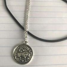taurus horoscope zodiac sign necklace silver plated or leather necklace