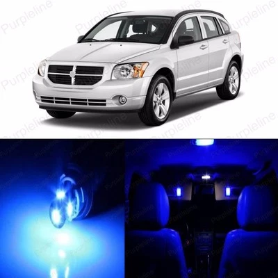 Kit de paquete de 8 luces interiores LED azules para Dodge Caliber 2007-2012 + herramienta de palanca Foto 1 de 4