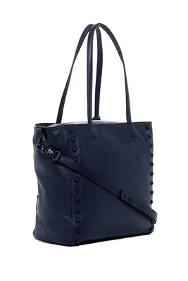 NUEVO Bolso de Mano Loeffler Randall Cuero Azul Tachuelas $475 IMPRESIONANTE Foto 1 de 4