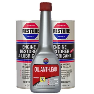 NEW - AMETECH ENGINE RESTORER plus OIL ANTI-LEAK Stop Leak for 3 - 4 Ltr Engines - Picture 1 of 1