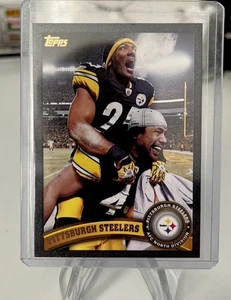 2011 Topps TROY POLAMALU-RYAN CLARK Steelers #216 Black Parallel /55 Team Card - Picture 1 of 3