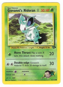 #075/132 Giovanni's Nidoran F Común | Desafío de gimnasio casi como nuevo o mejor - Imagen 1 de 2