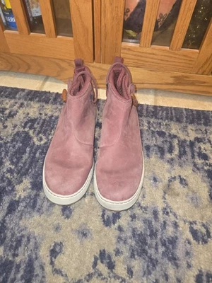 Botas LL Bean Mountainside Toggle para mujer 9,5 M rojo cuero nobuck al tobillo Foto 1 de 4