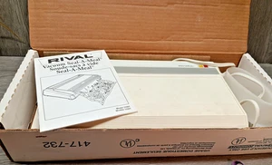 Sellador de alimentos Rival Vacuum Seal-A-Meal modelo de almacenamiento 11001 - Imagen 1 de 11