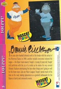 CANADIENS & EXPOS MASCOT YOUPPI CREATOR BONNIE ERICKSON SIGNED UPPER DECK CARD - Picture 1 of 1