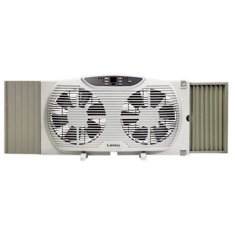 Lasko W09550 3-Speed 560 CFM Plastic White Indoor Twin Window Fan 9 in. - Image 1 of 1