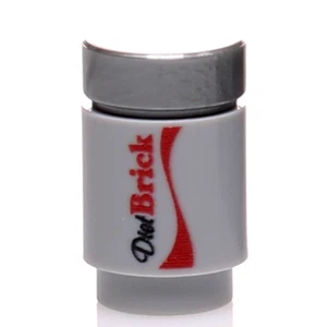 Printed Diet Brick Soda Can made using LEGO parts - B3 Customs - Picture 1 of 1