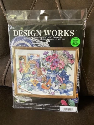 Design Works Counted Cross Stitch 16” X 20” Picture Kit “East Meets West” #9706  - Image 1 of 4
