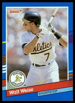 1991 Donruss Walt Weiss Oakland Athletics #214 17335 - Image 1 of 2