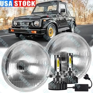 For 1986-1995 Suzuki Samurai DOT 7inch Round LED Headlights Hi/Lo Sealed Beam 2x - Picture 1 of 15