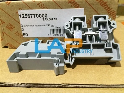 50Pcs/Box New For Weidmuller terminal block 16mm2 SAKDU 16 1256770000 - Image 1 of 4