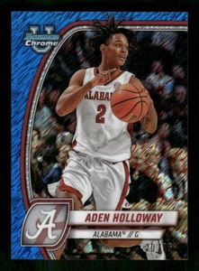 Aden Holloway 2024-25 Bowman University Chrome Blue Shimmer Refractor /35 - Bild 1 von 2