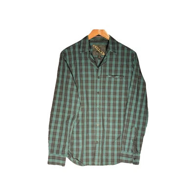 Camisa Helix Abotonada Para Hombre Talla S Verde Calce Moderno Manga Larga A Cuadros Foto 1 de 4